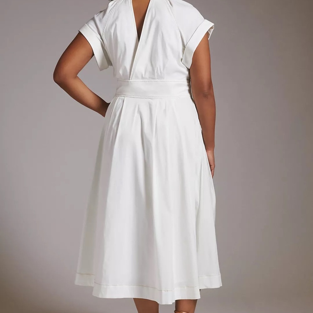 Anthropologie Maeve Poplin sleeve shirtdress midi Hard to find - Picture 9 of 11